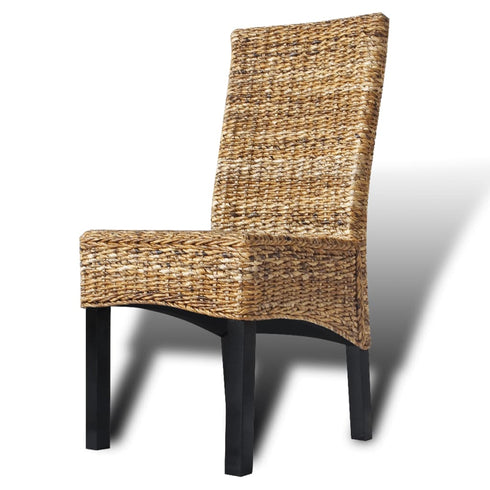 Swen Studio -  Dining Chairs 6 pcs Abaca and Solid Mango Wood